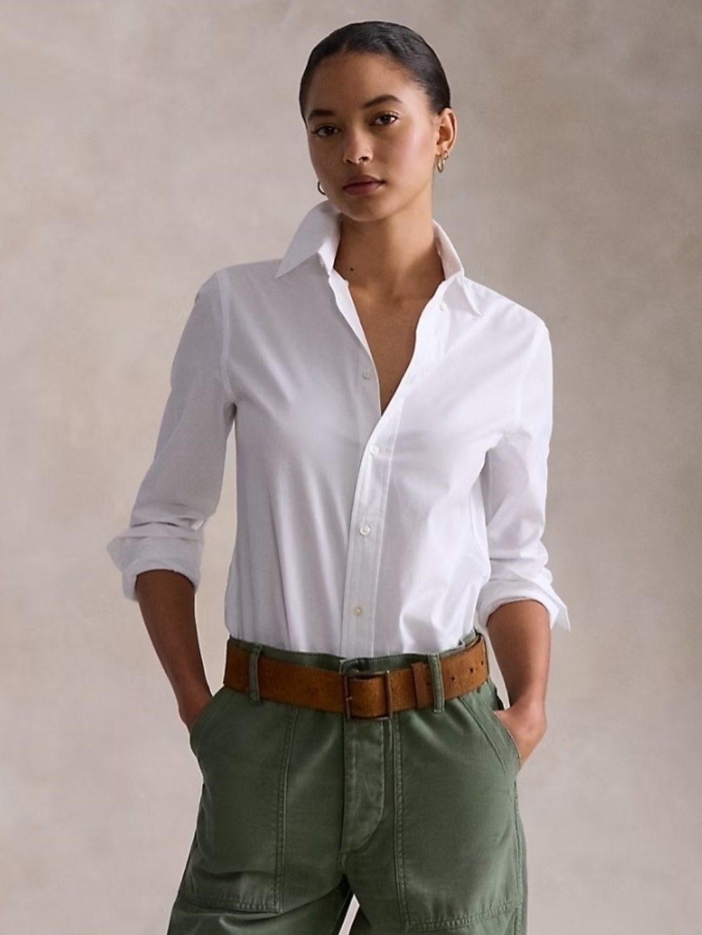 Lauren Ralph Lauren White Button-Down Shirt - Picture 13 of 13